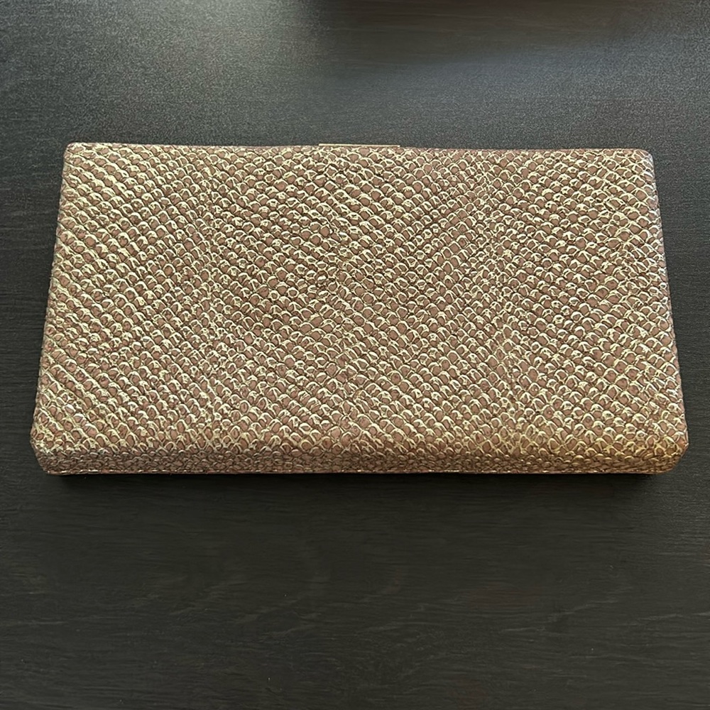 Gold & Brown Banana Republic Wallet Clutch